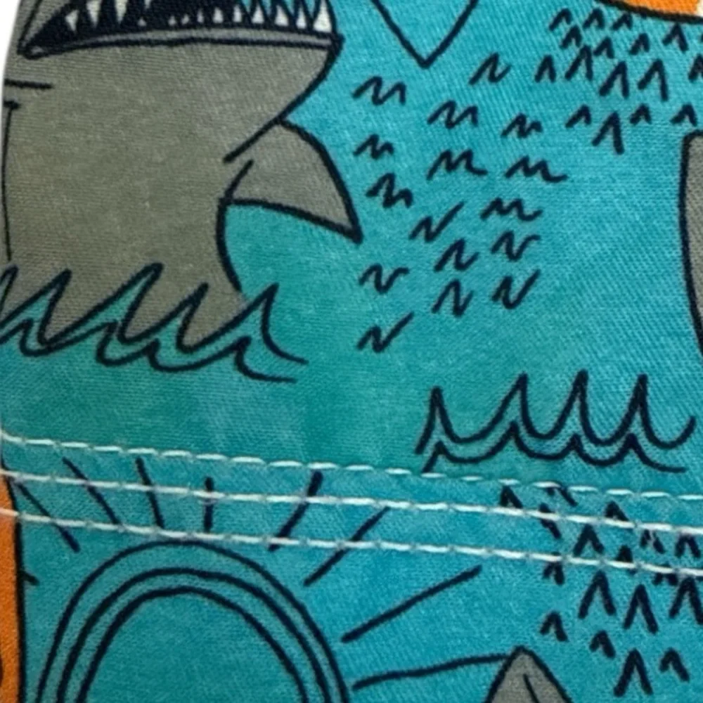 Gymboree Blue Shark Swim Trunks Boys 5T Drawstring Lined Board Shorts - Picture 9 of 13